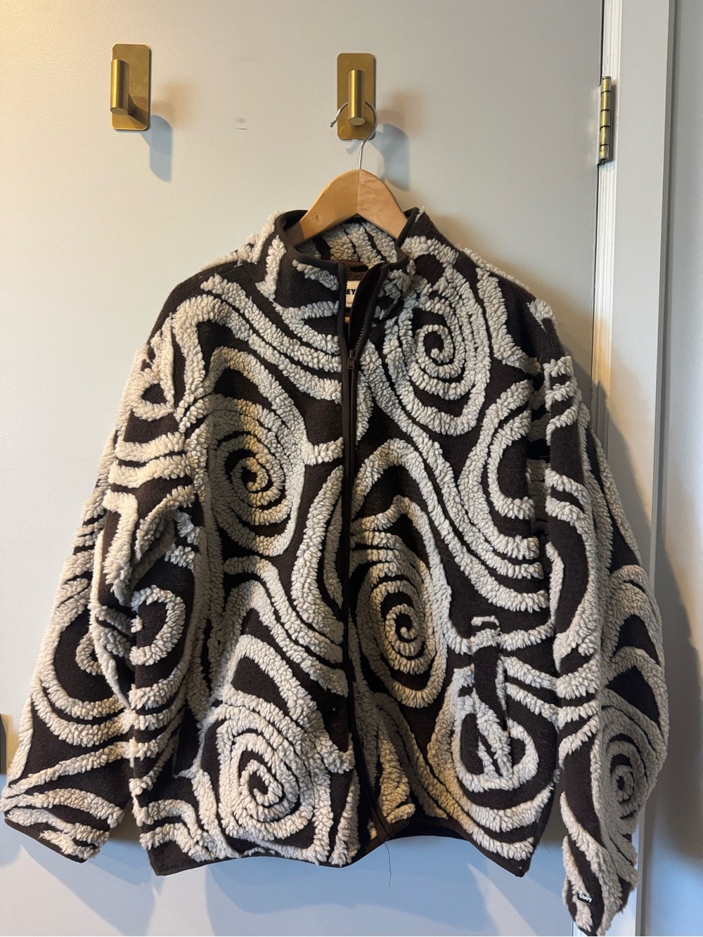 Obey swirl zip jacket